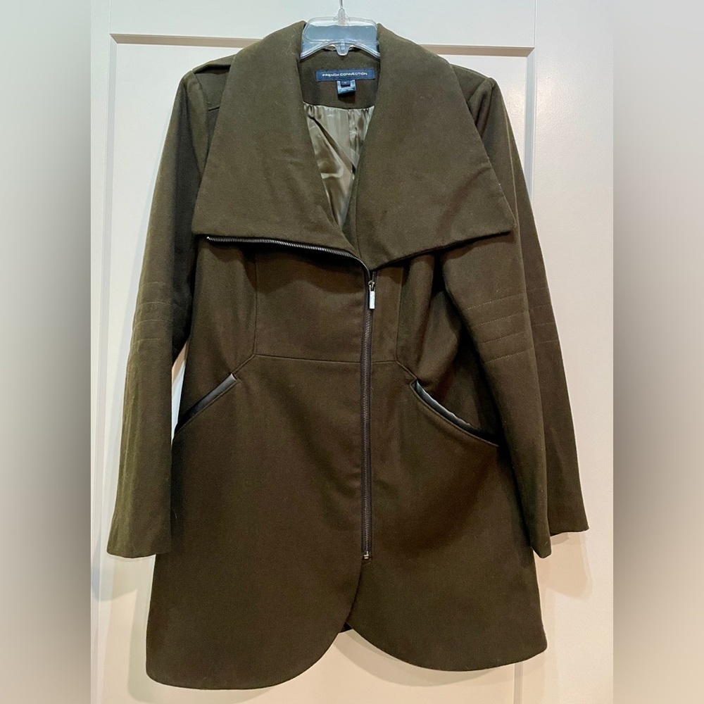 Military Style Wool (50%) Jacket